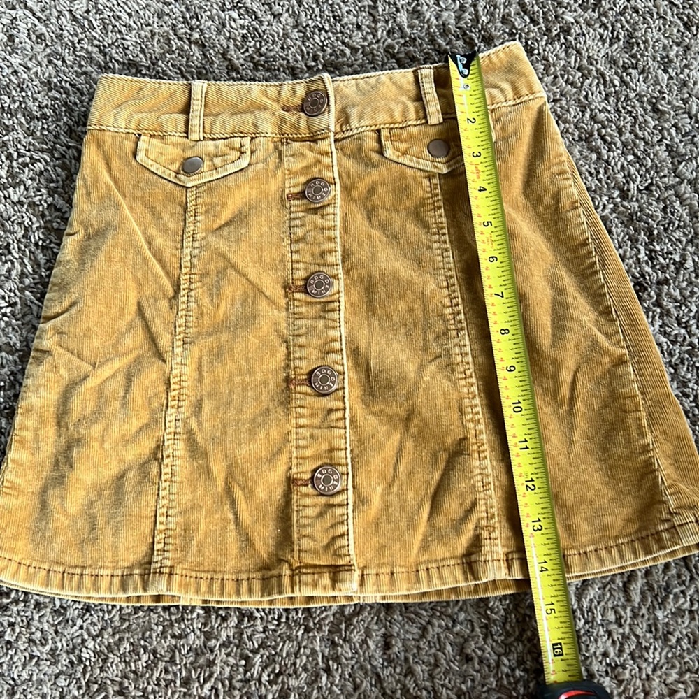 Gold corduroy skirt